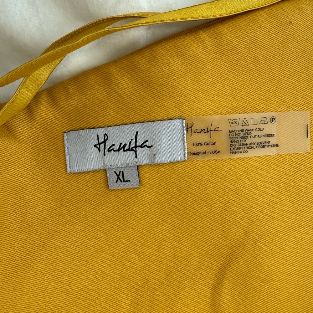 Hanifa Yellow Rozi Petal Top size XL - Picture 4 of 12
